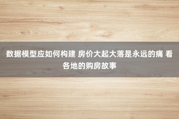 数据模型应如何构建 房价大起大落是永远的痛 看各地的购房故事