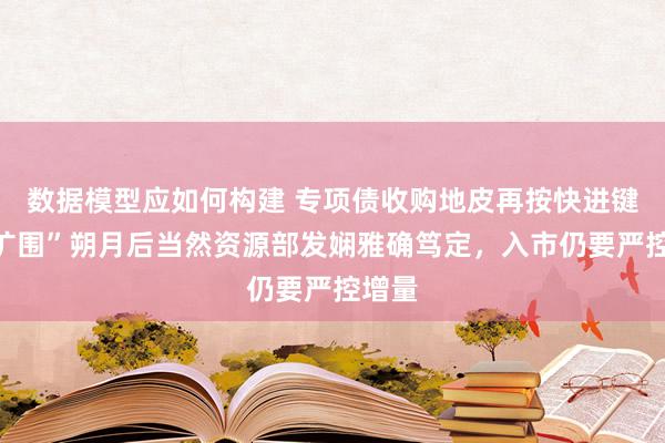 数据模型应如何构建 专项债收购地皮再按快进键：“扩围”朔月后当然资源部发娴雅确笃定，入市仍要严控增量