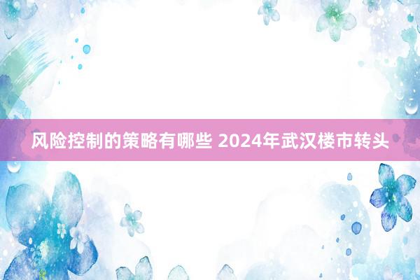 风险控制的策略有哪些 2024年武汉楼市转头