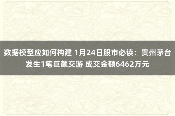 数据模型应如何构建 1月24日股市必读：贵州茅台发生1笔巨额交游 成交金额6462万元