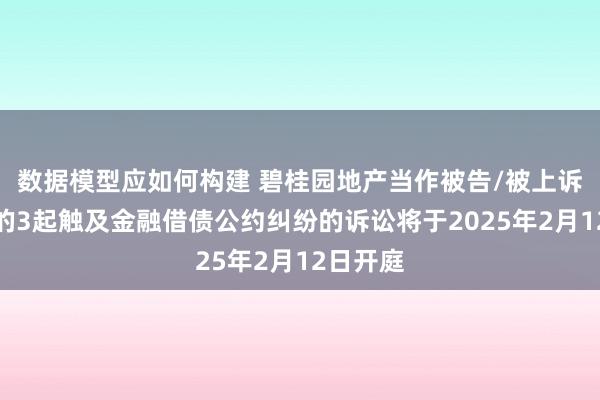 数据模型应如何构建 碧桂园地产当作被告/被上诉东谈主的3起触及金融借债公约纠纷的诉讼将于2025年2月12日开庭