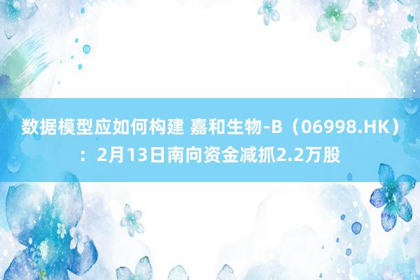 数据模型应如何构建 嘉和生物-B（06998.HK）：2月13日南向资金减抓2.2万股